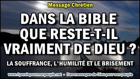 2015 0816 dans la bible que reste t il vraiment de dieu