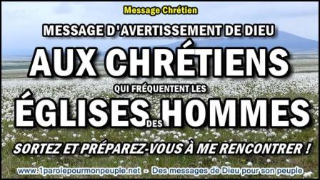 Message de dieu aux chretiens qui frequentent les eglises des hommes miniature1